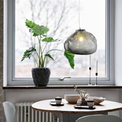 Glass Bubble Chandelier Nordic Globe Minimalist Stair Pendant Lights