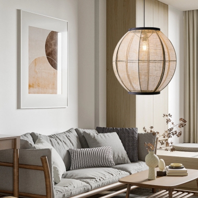 Vintage Fabric Pendant Lights Handwoven
