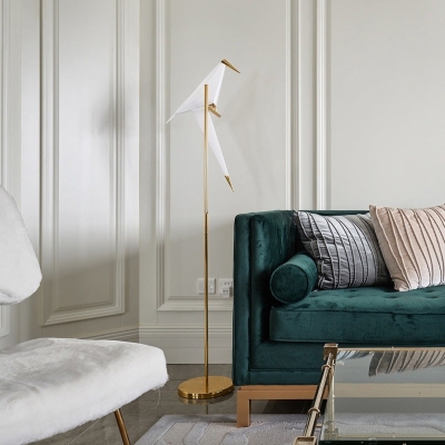 Golden Bird Metal Home Decor Floor Lamp