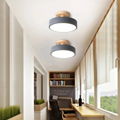 Round Wooden LED Ceiling Light