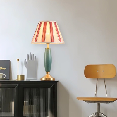 Brass Table Lamp Ceramic Desk Lampshade Retro Floor Lamp