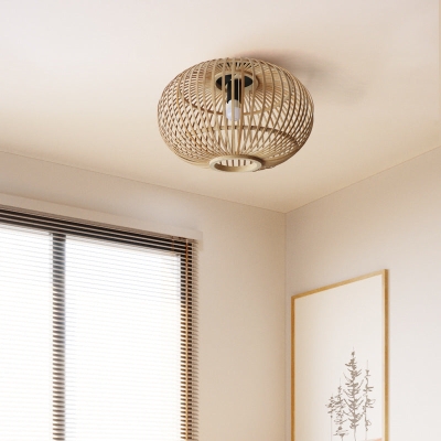Farmhouse Bamboo Ceiling Light
