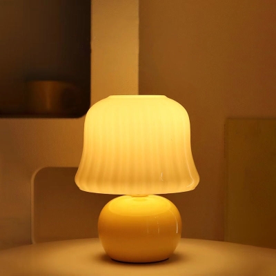 Bell Shape Glass Table Lamp Modern Style