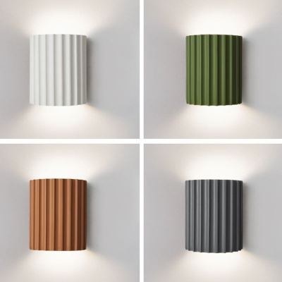 Modern Green Half-Cricle Resin Wall Sconce