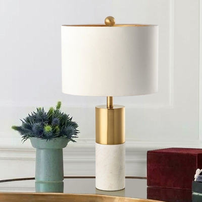 Modern Fabric Shaded Table Lamp for Bedroom