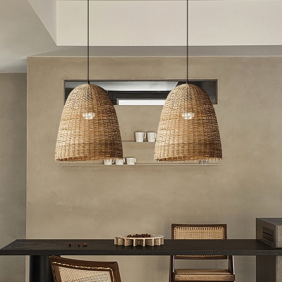 Wicker Conical Pendant Lampshade