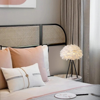 Handmade Feather Table Lamp