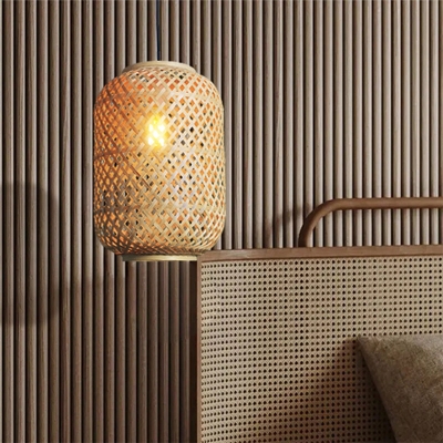 Lantern Pendant Light Bamboo Lampshades For Dining Room