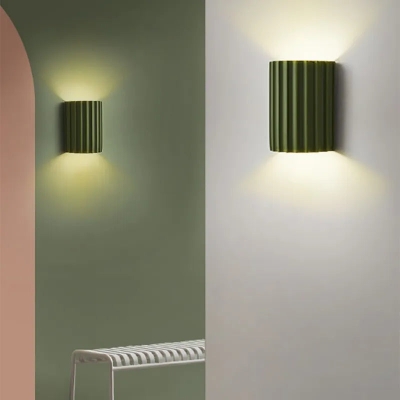 Modern Green Half-Cricle Resin Wall Sconce
