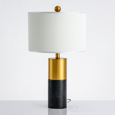 Modern Fabric Shaded Table Lamp for Bedroom