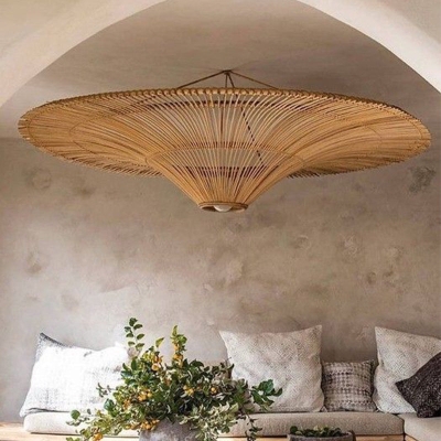 Large Modern Rattan Pendant Light Ceiling Lampshade 80CM