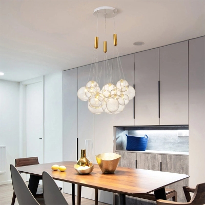 Gypsophila Glass Ball Chandelier