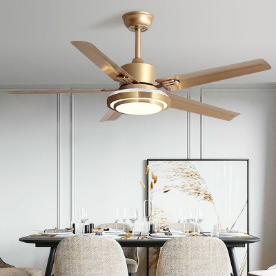 Metal Ceiling Fans Modern Style 1 Light