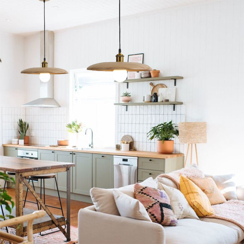 Nordic Wood Pendant Light Retro Lamp Creative Solid Wood chandelier
