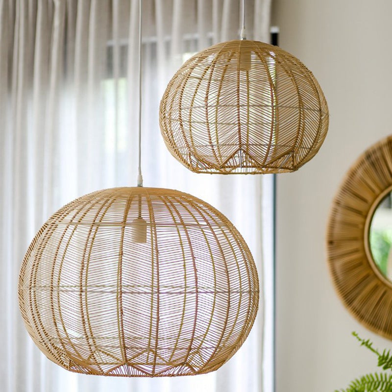 Rattan Chandelier Light Woven Pendant Light Shade