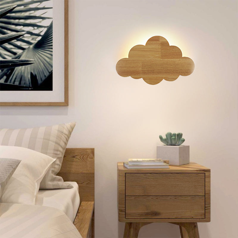 Cloud Wood Wall Light Vintage Wood Sconces Light Decor Lights